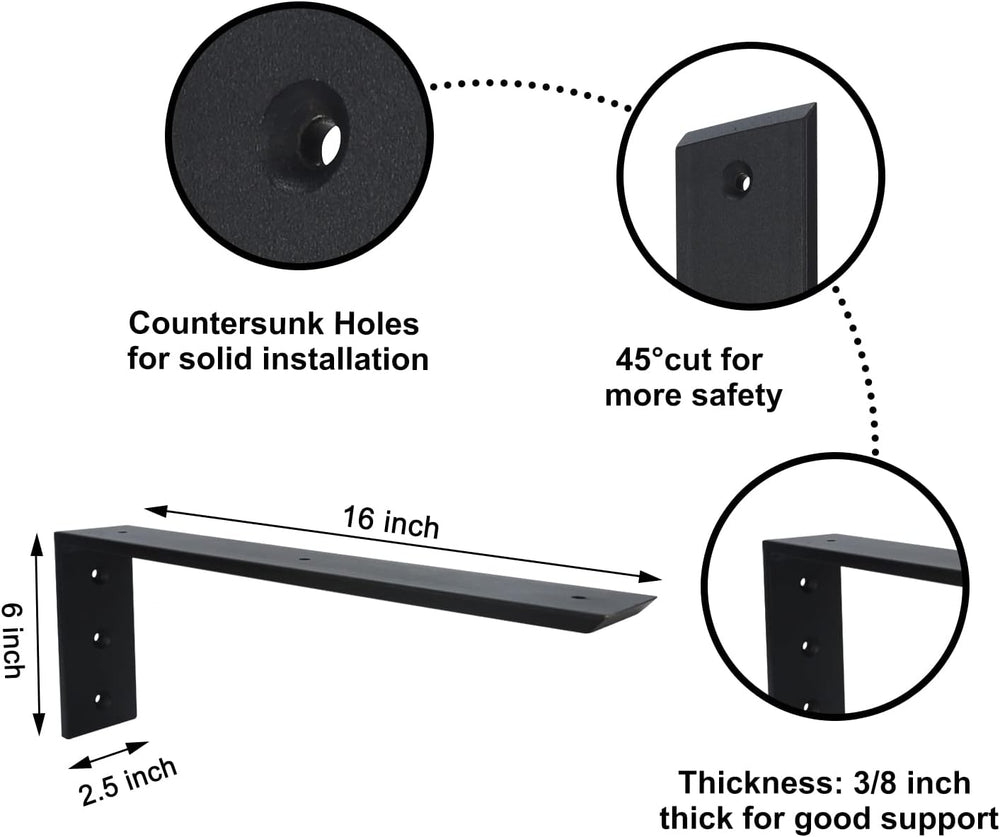 Countertop Support Bracket 3 Pack 12 inch Heavy Duty Granite Countertop Brack...