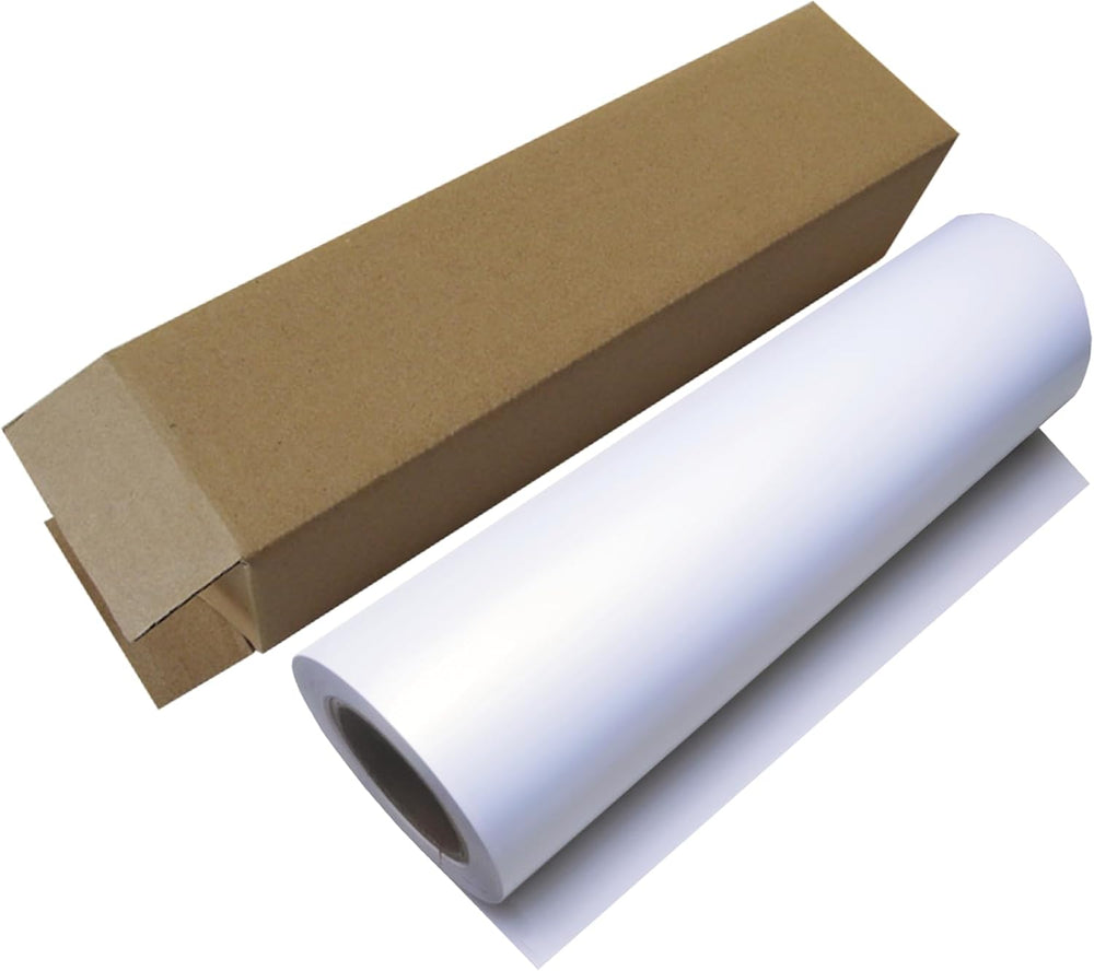 24" x 1200" (100 ft) Printable Matte White Vinyl Sticker Paper Roll