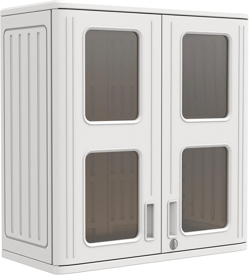 KINYING Outdoor Storage Cabinet Waterproof,Resin Garage and Laundry Room Wall...