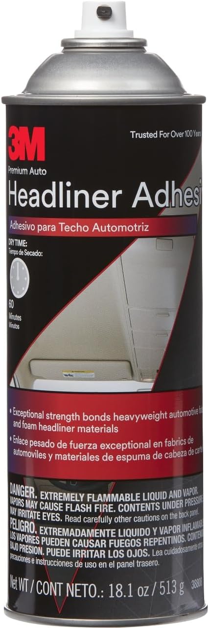 3M Headliner & Fabric Adhesive Spray (18.1 oz Aerosol, 4-Pack) โ High Str...