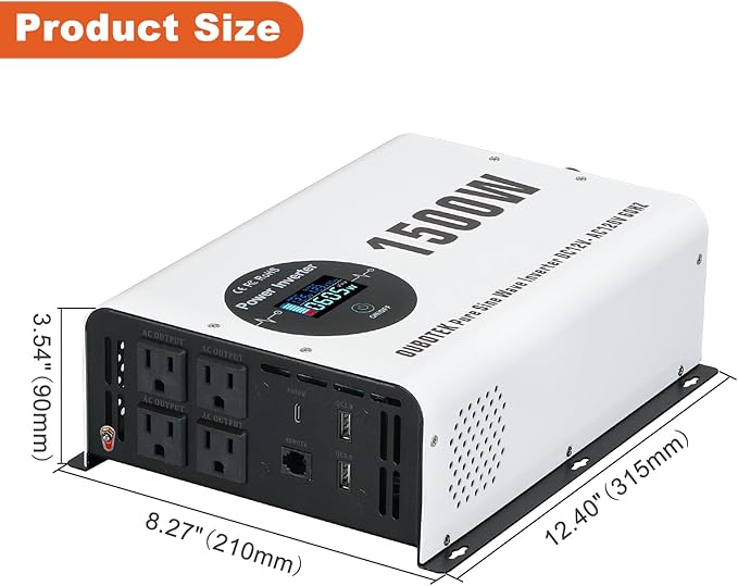 1500W Pure Sine Wave Power Inverter