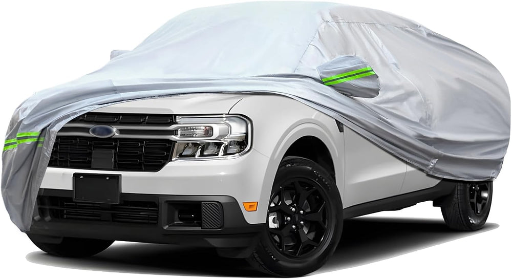 TUCAREST 6-Layers Premium Heavy Outdoor Pickup Full Car Cover Hard Shell Zipper
