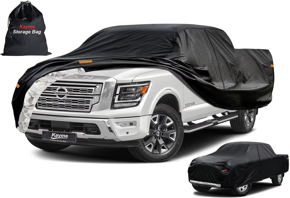 Kayme Truck Cover Custom Fit Nissan Titan Crew Cab Short Bed. Full Exterior
