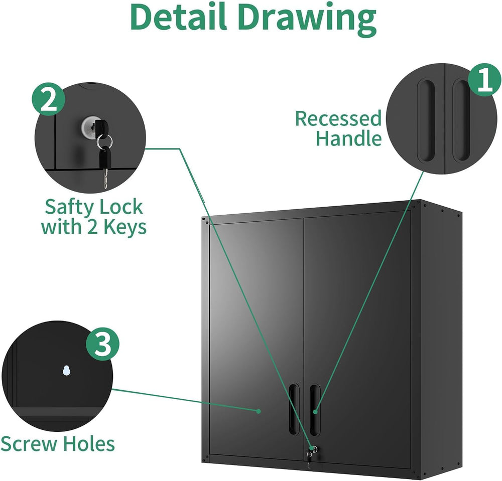 10-Piece Heavy Duty Steel Garage Cabinet System | All-in-One Modular Garage C...