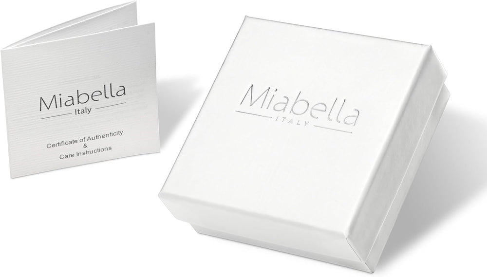Miabella Italian 925 Sterling Silver Adjustable Chain Necklace for Women