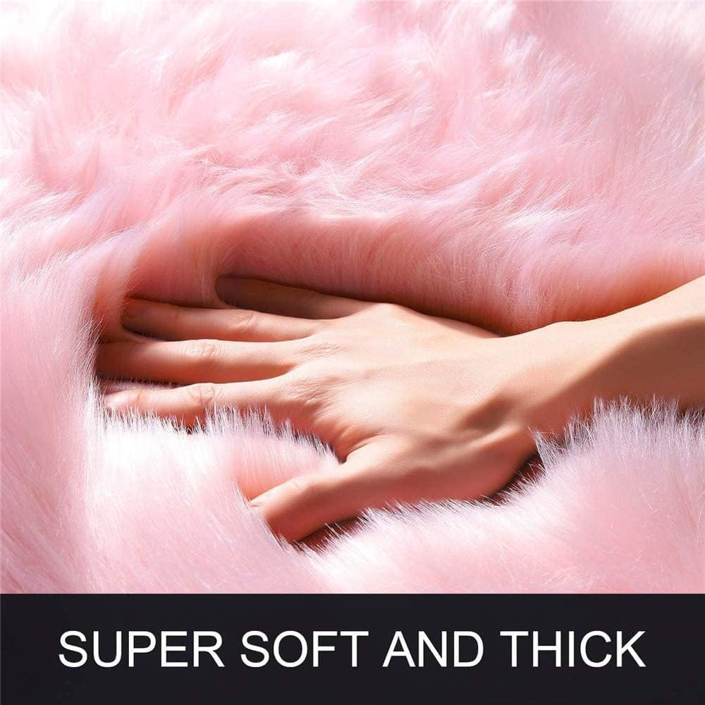 Faux Sheepskin Car Seat Cover-Fluffy Fuzzy Soft Auto Seat Cushion for Automot...