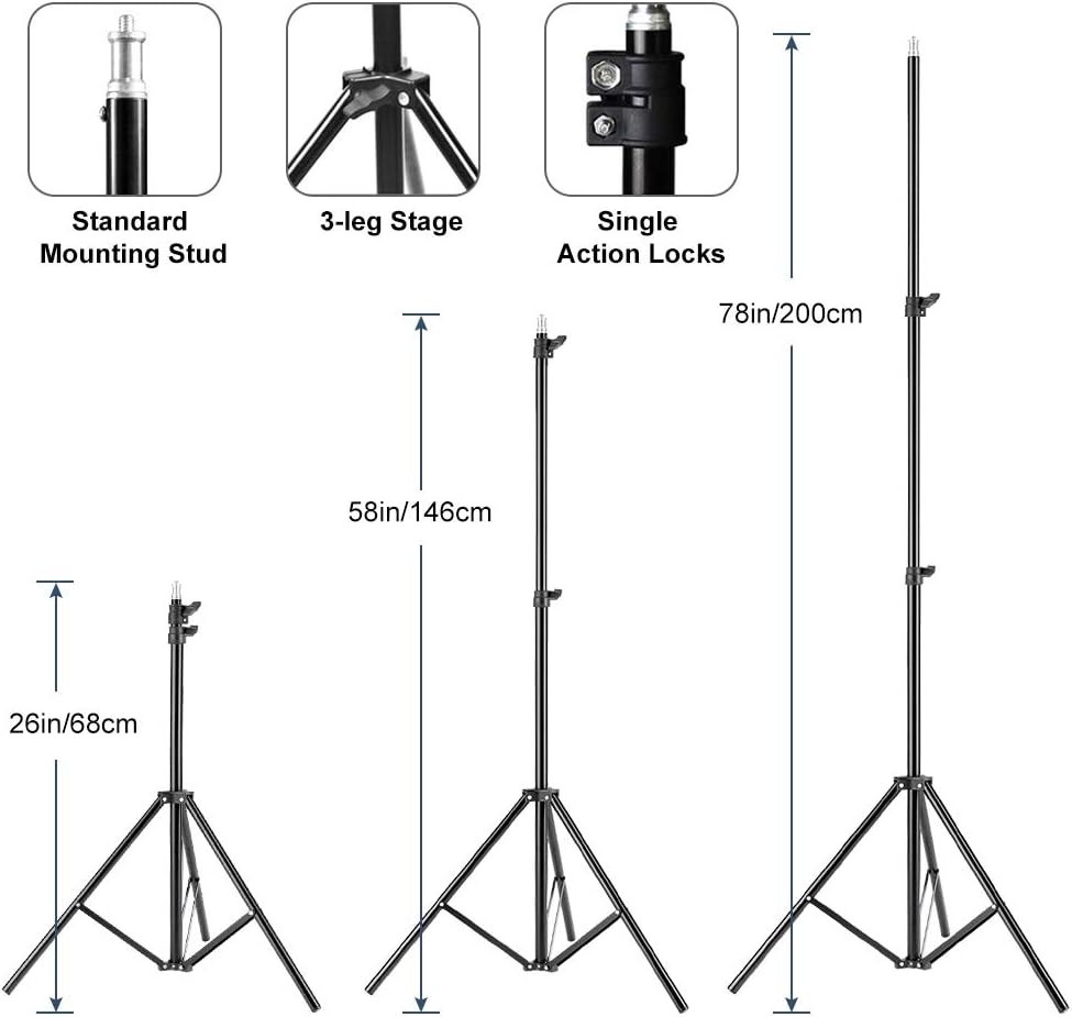 MOUNTDOG Softbox Lighting Kit, 2x19.7"x27.5" Photography Continuous...