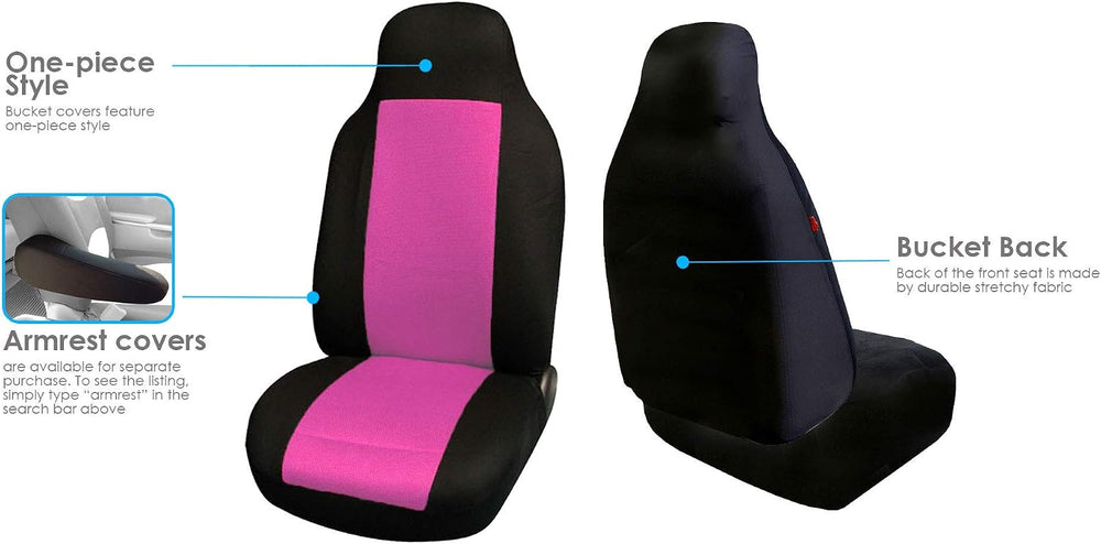 FH Group 3D Air Mesh Car Seat Covers Full Set – Universal Fit Automotive Seat...