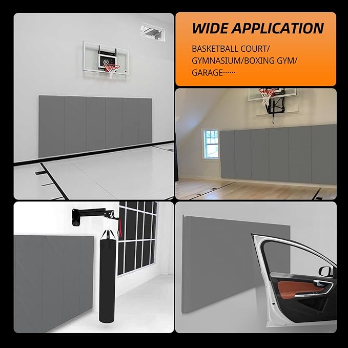 PROGOAL 2"/4" Thick Foam Protection Wall Pad,Gym Basketball-Court