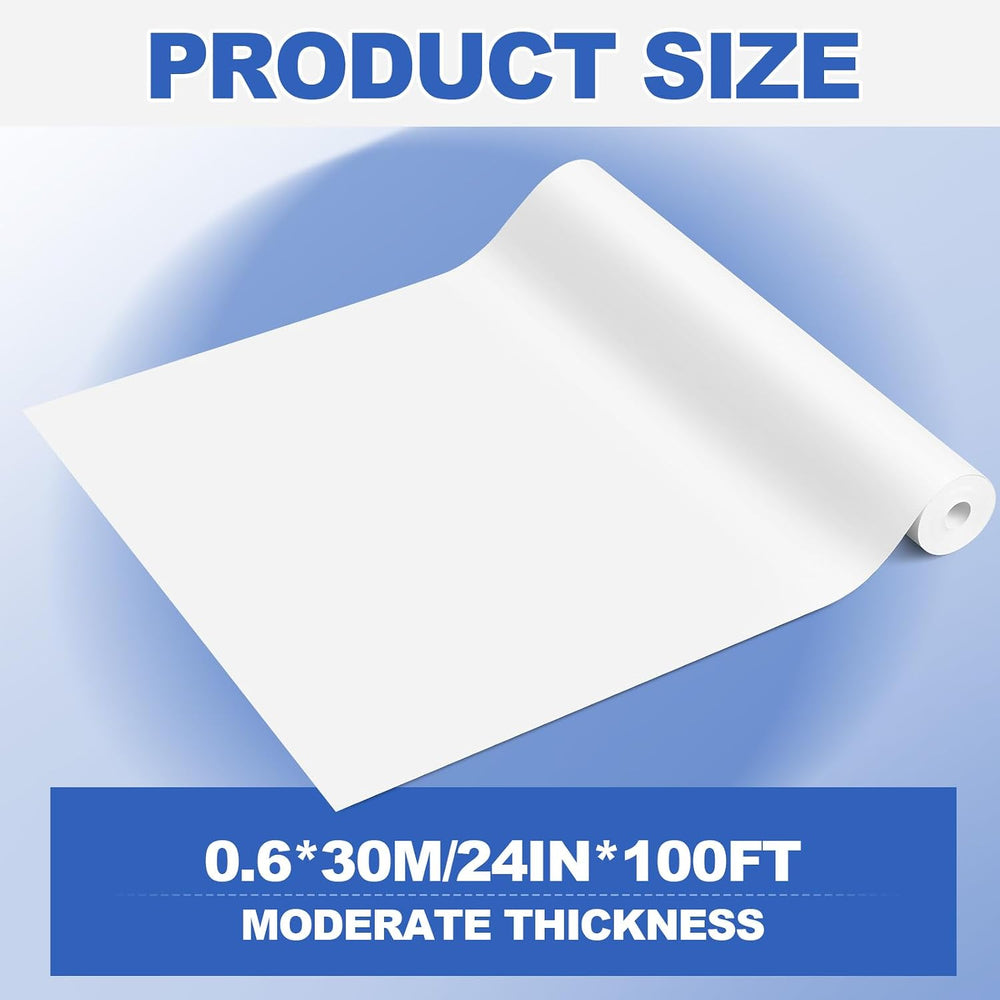 Ireer 24" x 100 ft Matte Printable Adhesive Vinyl Roll for Inkjet Printer
