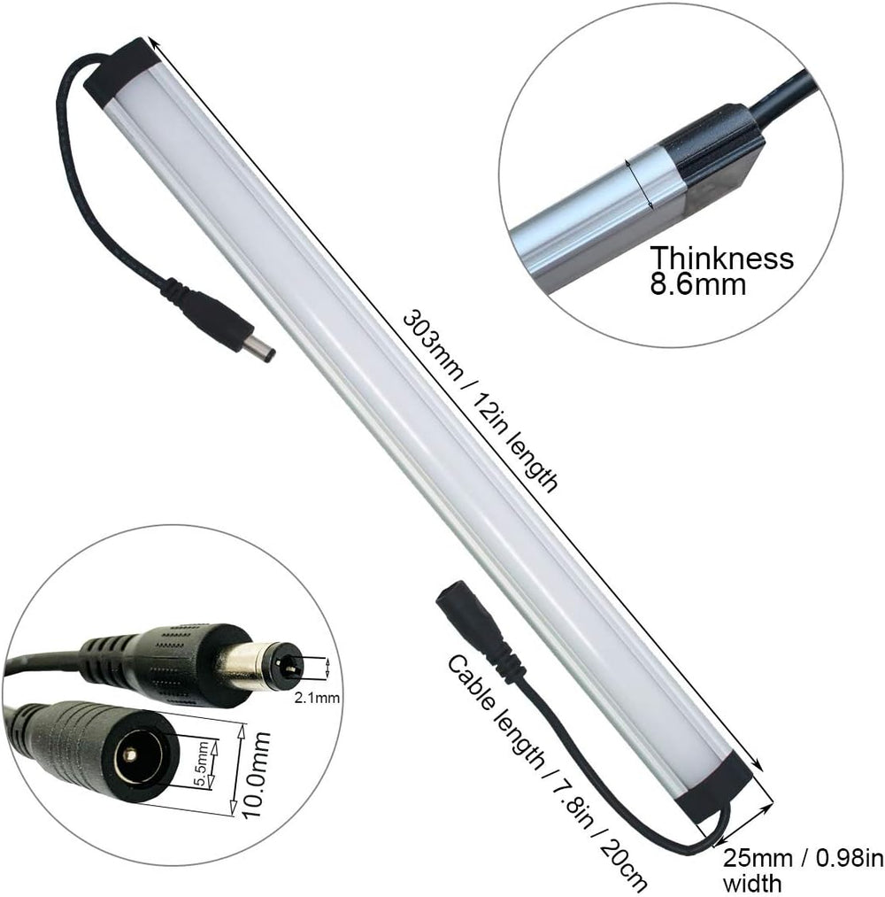Under Cabinet Lighting Kit Plug in, 3 Light Bars 20W Super Bright
