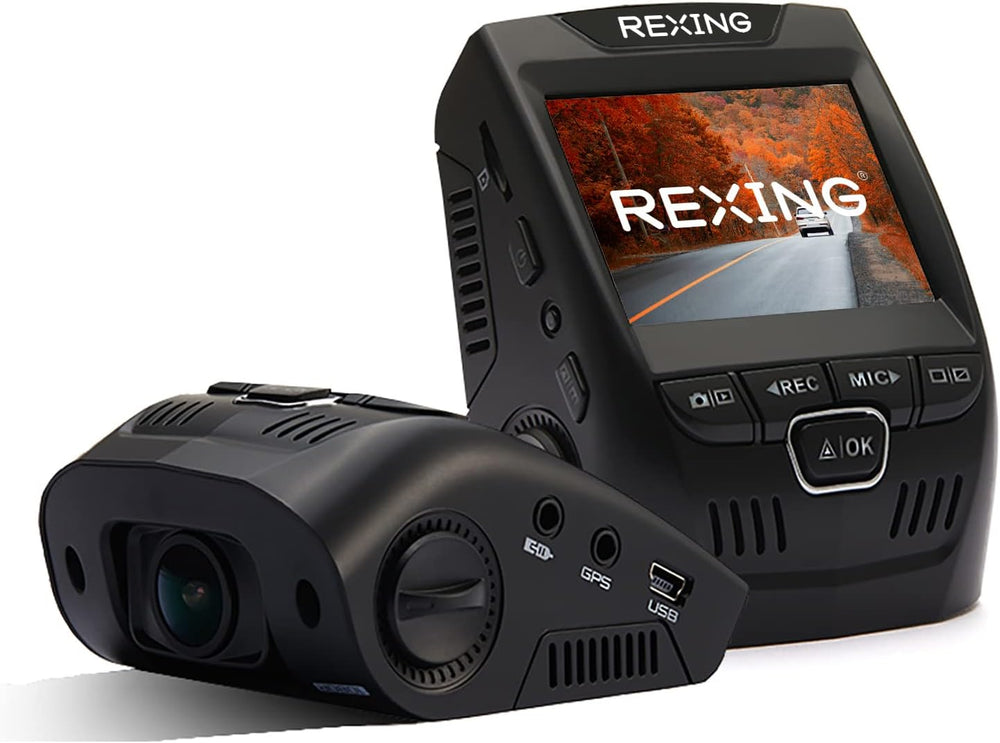 RexingUSA V1 Basic 1080p Dash Cam FHD DVR Car Driving Recorder with 2.4” LCD ...