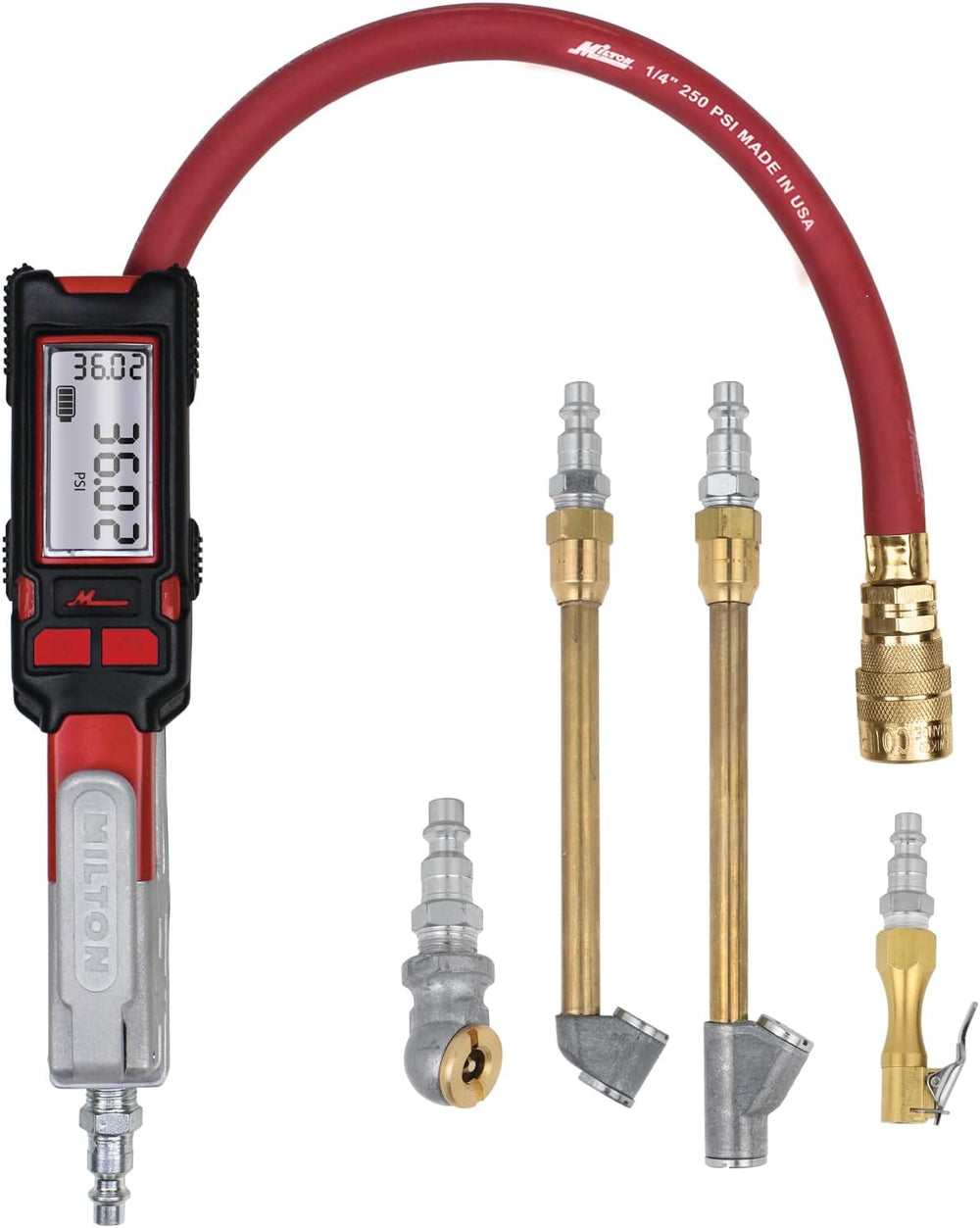 Milton Precision Digital Tire Pressure Gauge S-580ekit, Made In USA Most Accu...