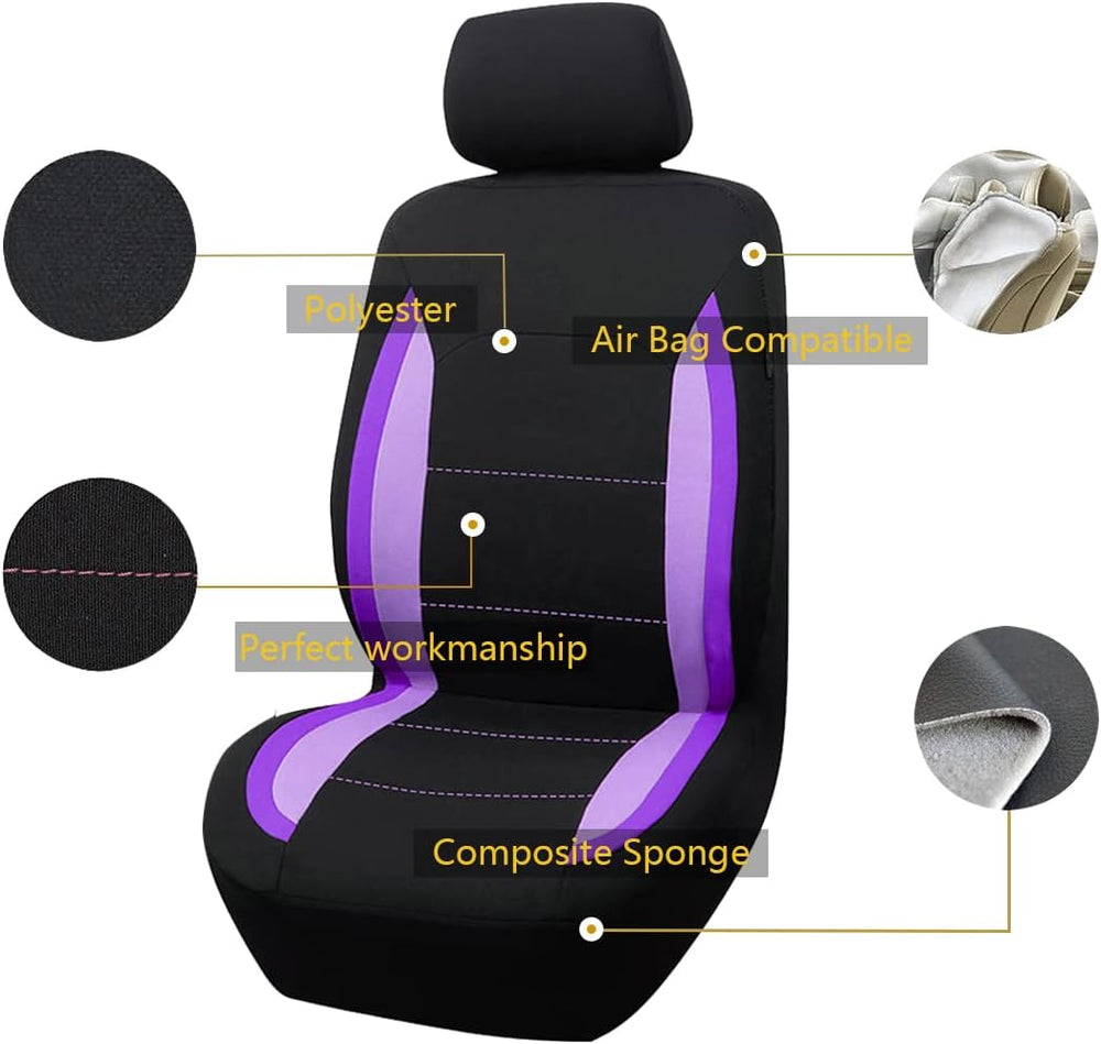 Flying Banner Car Seat Covers Front Seats Rear Bench Polyester car seat Prote...