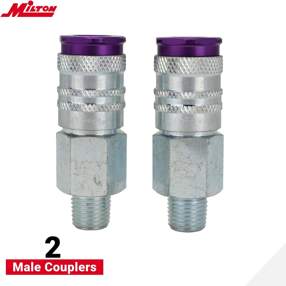 Milton S-314VKIT Kit, 14pc Hi-Flo V style 1/4", Purple