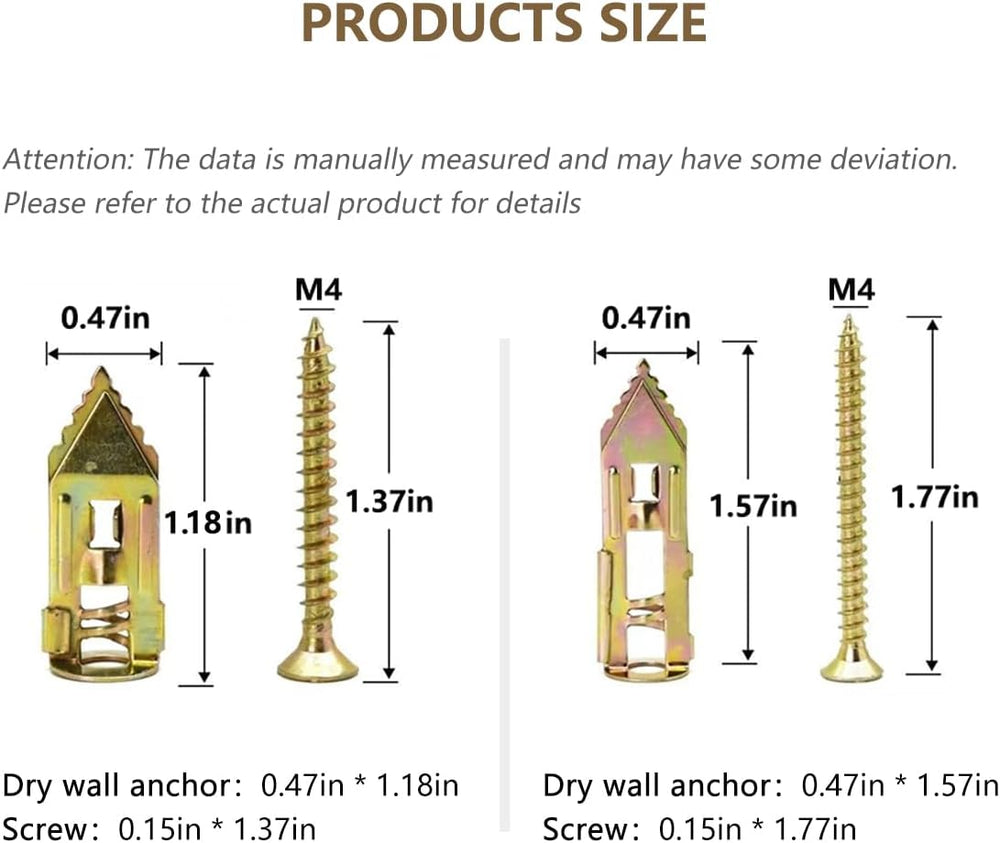 Self-Drilling Drywall Anchors,Heavy Duty Drywall Anchors and Screws kit,Door ...