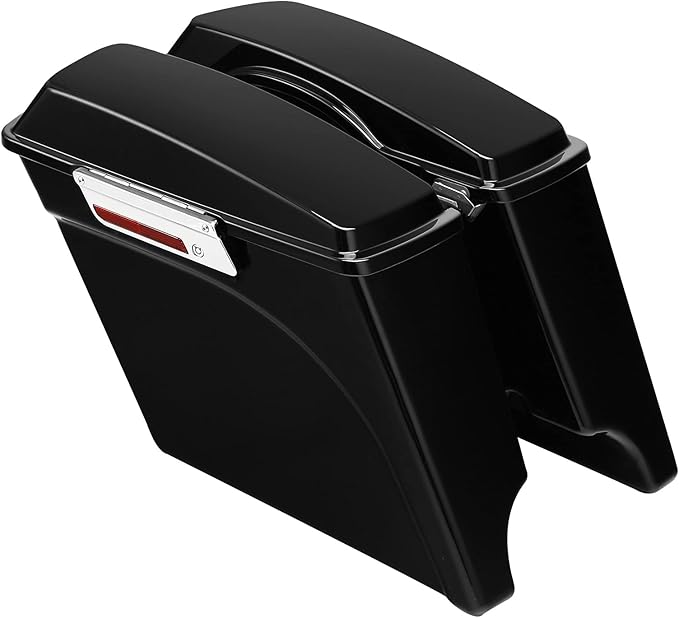 XFMT Motorcycle Stretched Saddlebags 5" Extended Hard Saddle Bags