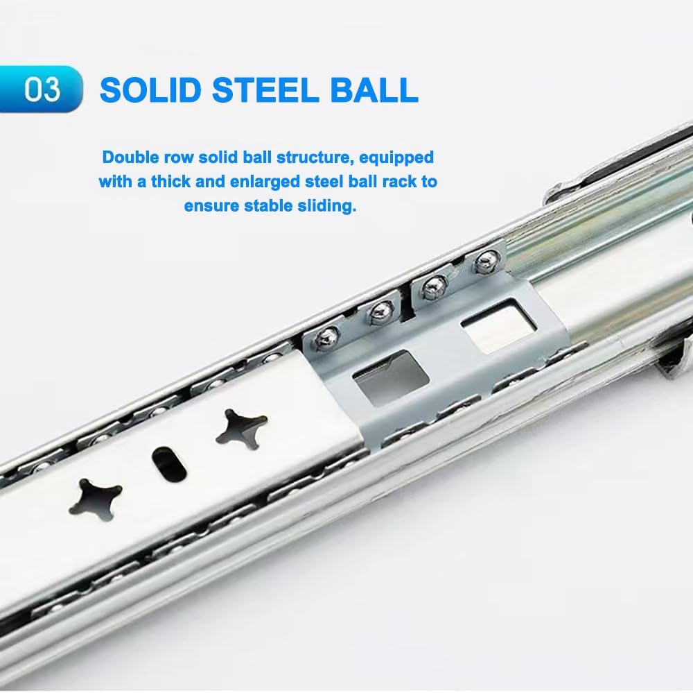 Hitess 1 Pair 28 Inch Heavy Duty Drawer Slides with Lock 250lb Load Capacity,...