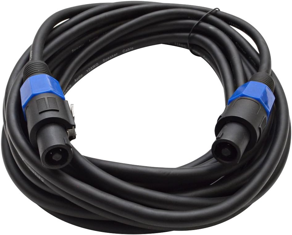Seismic Audio TW12S25Pair 12 Gauge 25-Feet Speakon to Speakon PA/DJ Speaker C...