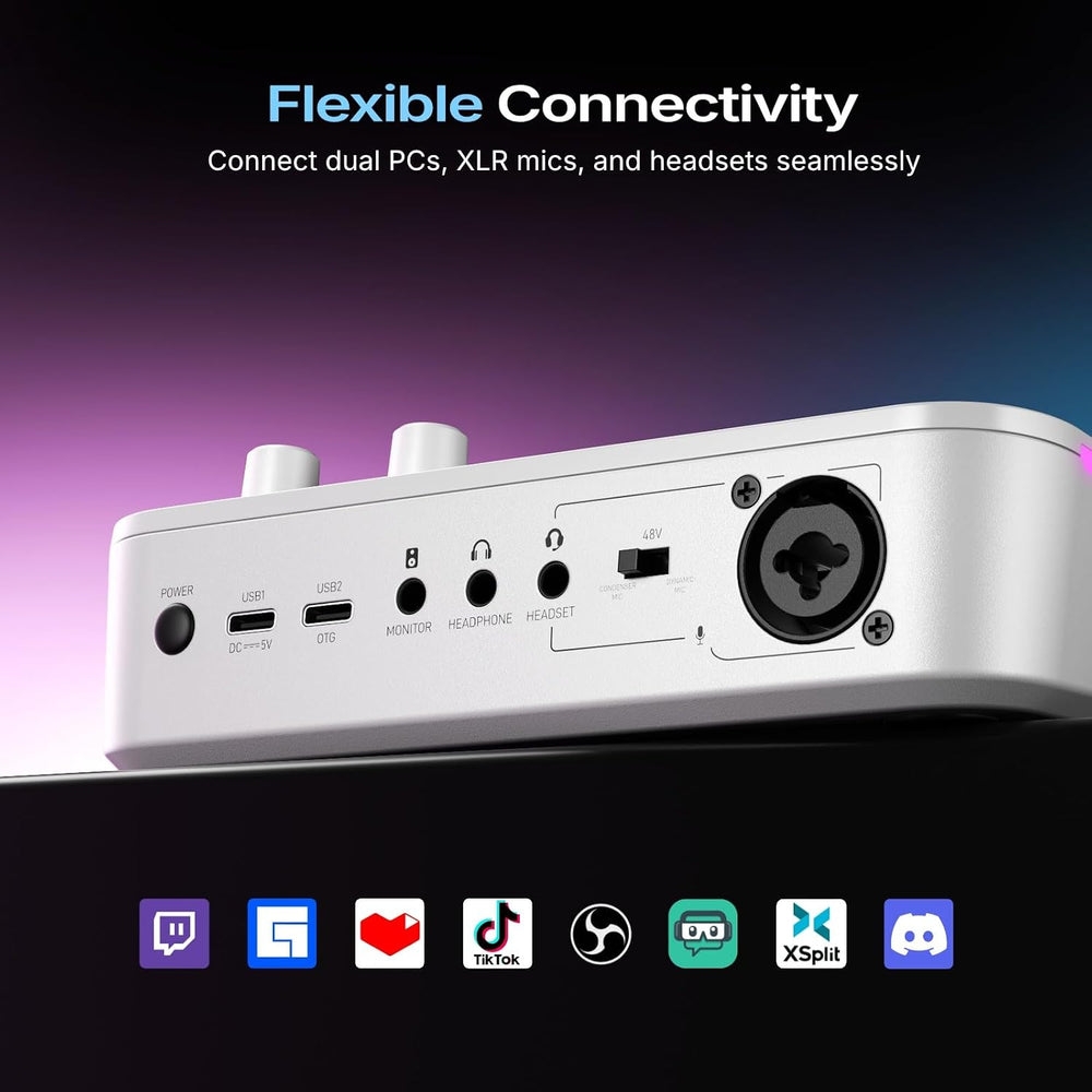 MAONO G3 Gaming Audio Mixer with Map Any Audio Sources for PC Streaming