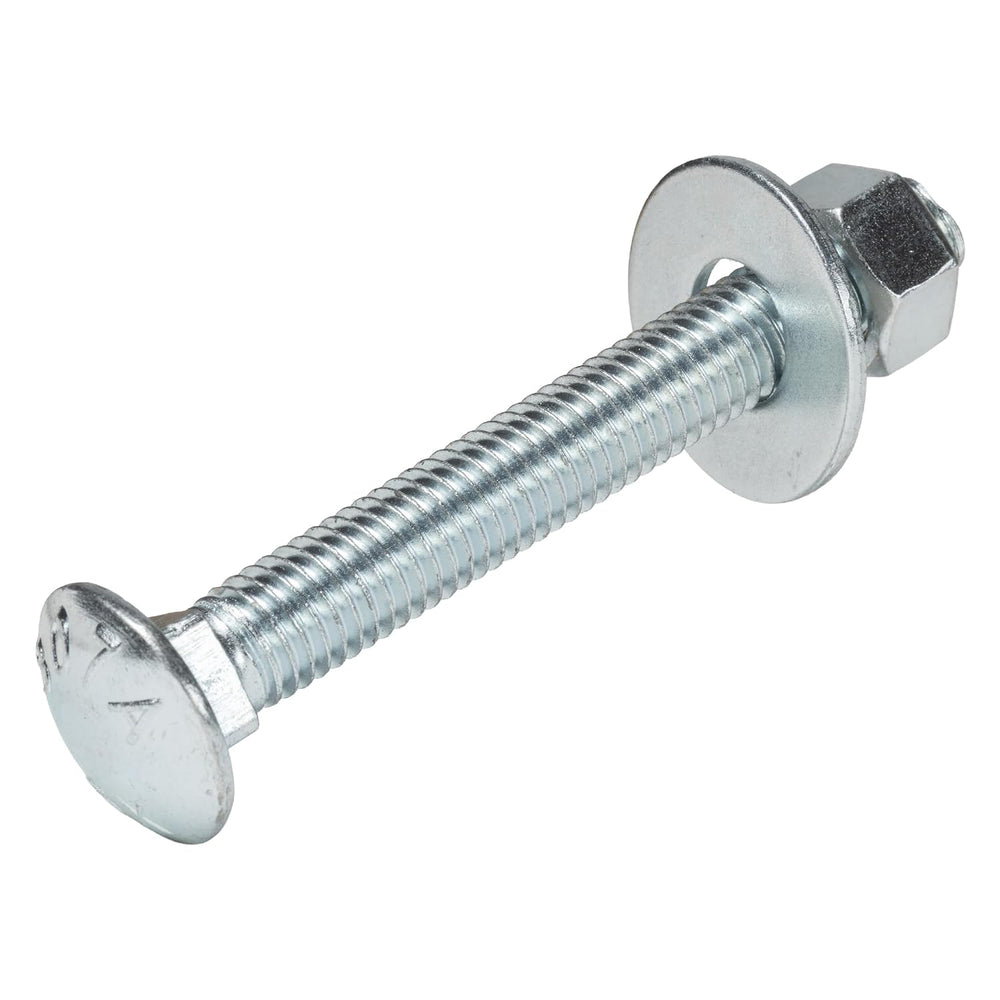 1/2" x 4" (25 Pack) Zinc Carriage Bolt Kit, Grade 307A by Makers Bolt