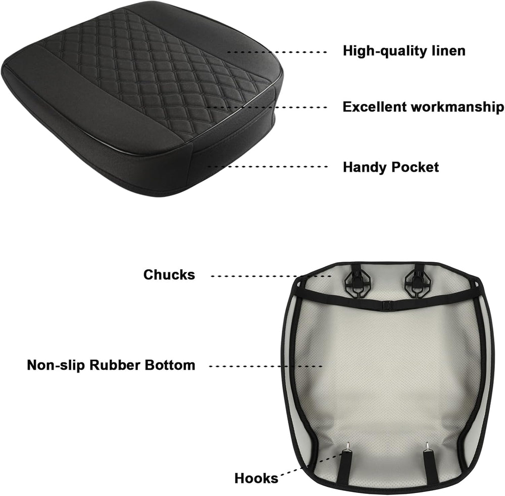 West Llama Linen Front Car Seat Cover Protector Anti-Slip Bottom Seat Cover F...