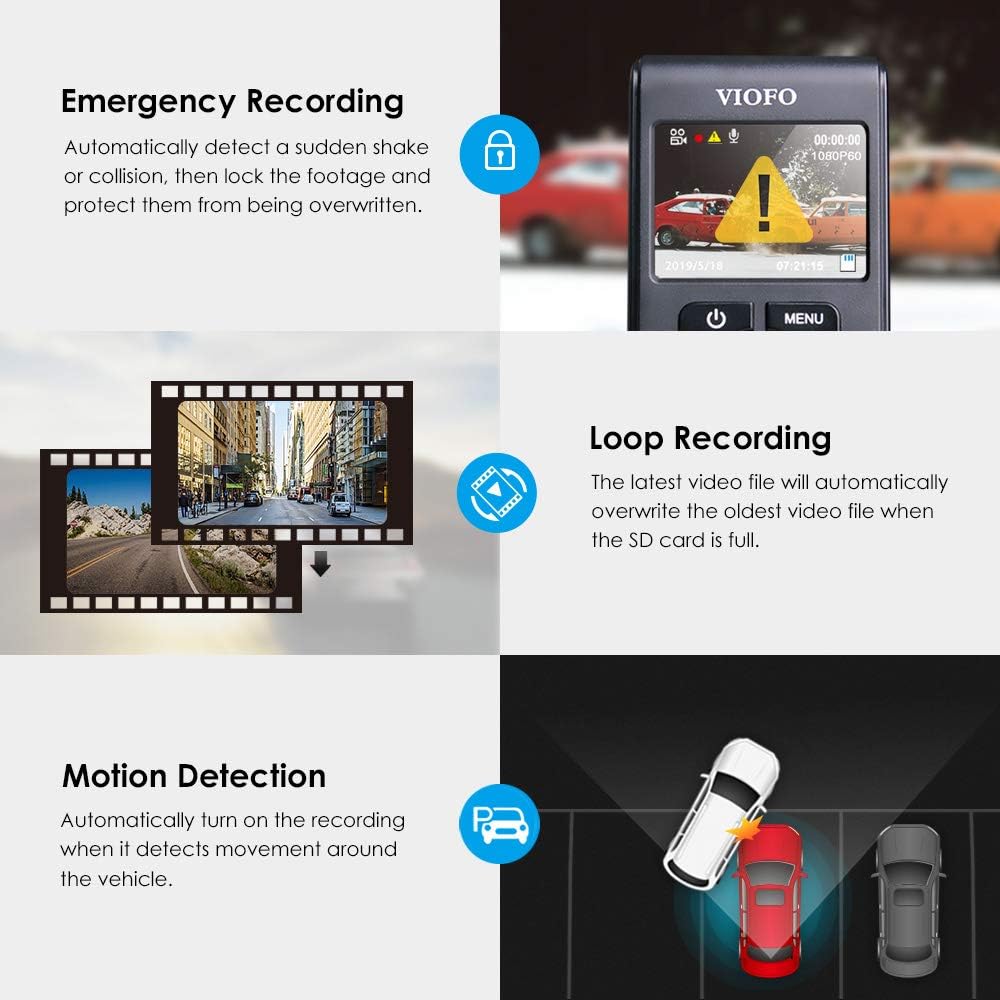 VIOFO A119 V3 2K Dash Cam 2560x1440P Quad HD+ Car Dash Camera, Ultra Clear Ni...