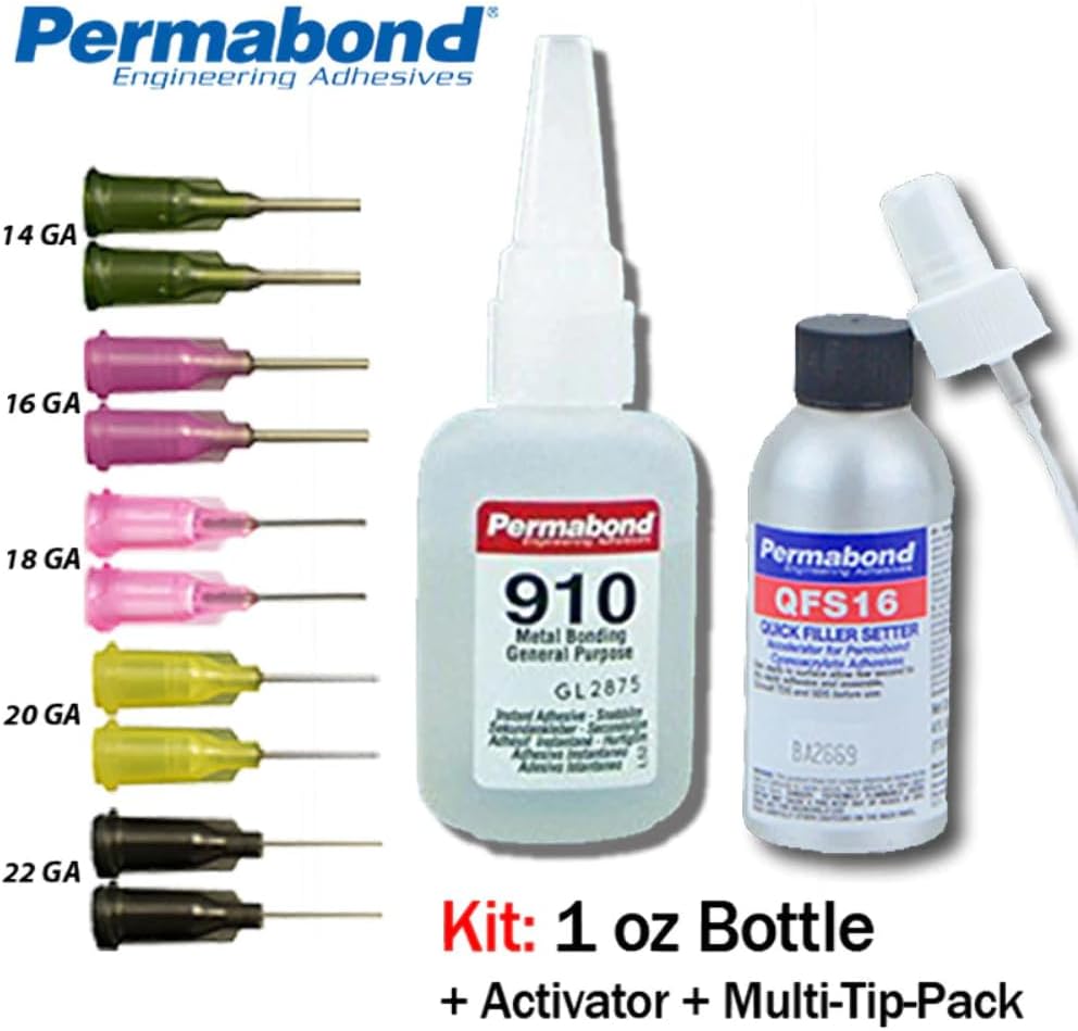 Permabond 910 (1oz Bottle) Instant Adhesive-Fast-Set Low Viscosity Thin Metal...