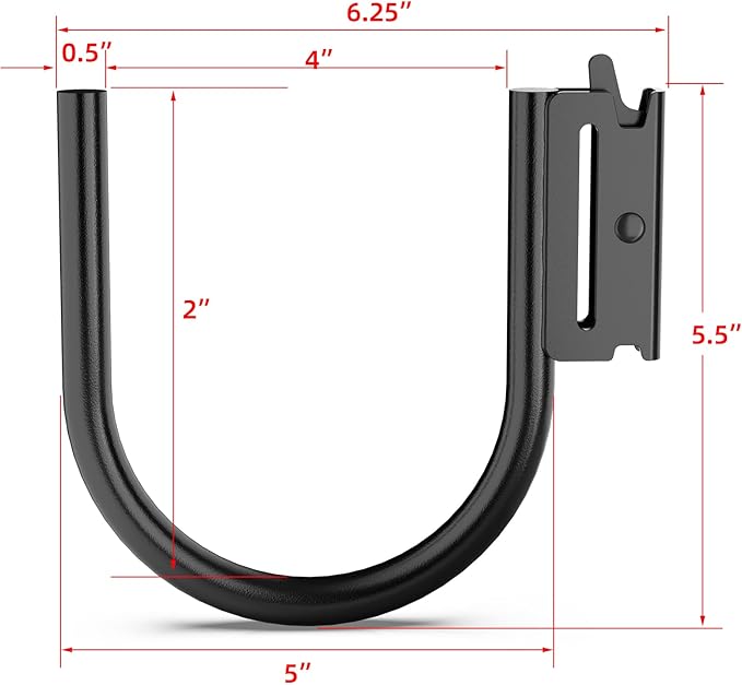 10PCS Heavy Duty E Track J Hooks,Large Steel 5" J Hook E Track Accessories