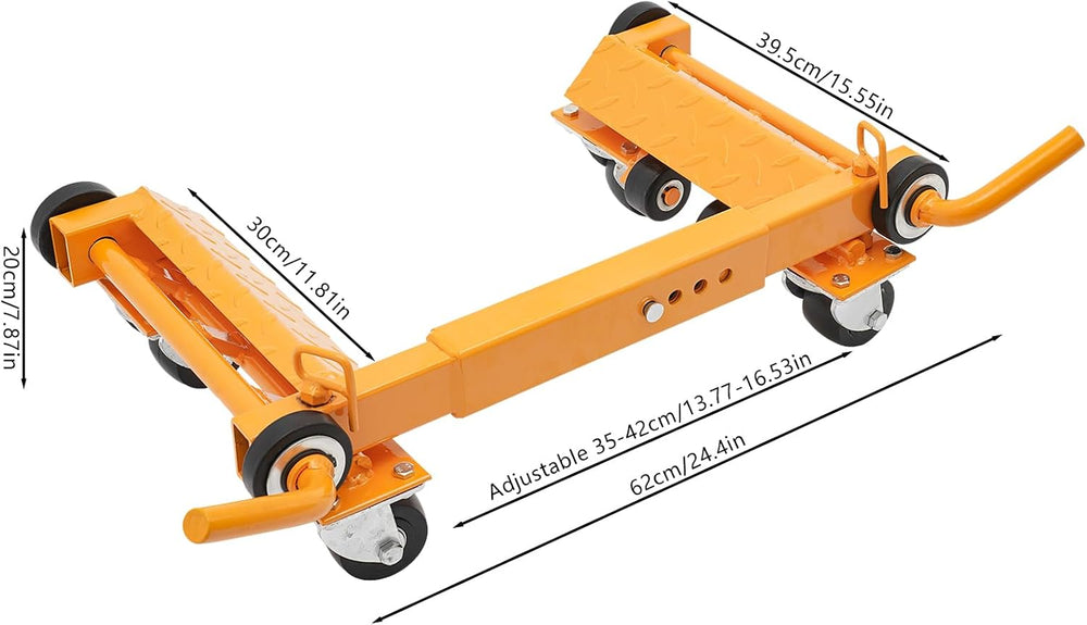1T Wheel Dolly, Lever Type Car Moving Dolly Yellow | Car Wheel Dolly Tire Lif...