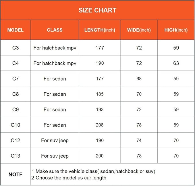 Kayme Hatchback Car Covers Waterproof All Weather, Sun Uv Rain Protection