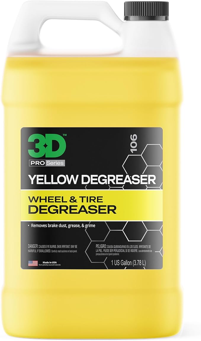 3D Yellow Degreaser – Non-Acid Wheel & Tire Cleaner Spray