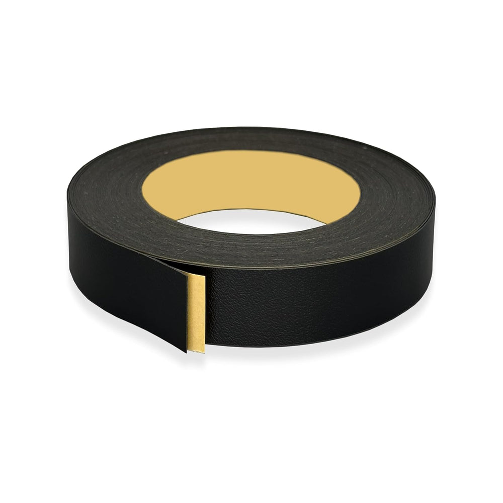 Black PVC 1 1/2 inch x 25 ft Edge Banding Tape Peel Stick Adhesive Veneer Edg...