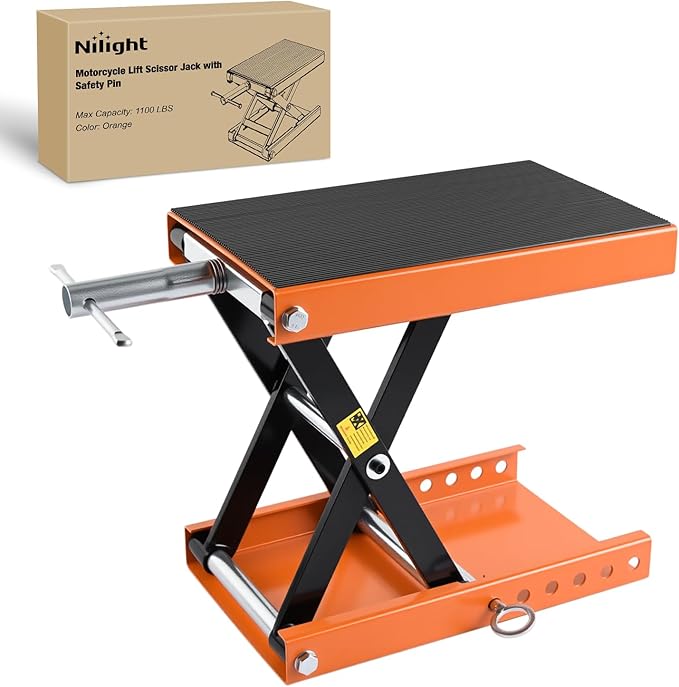 Nilight Motorcycle Lift Jack 1100 LBS Scissor Jacks Stand Lift