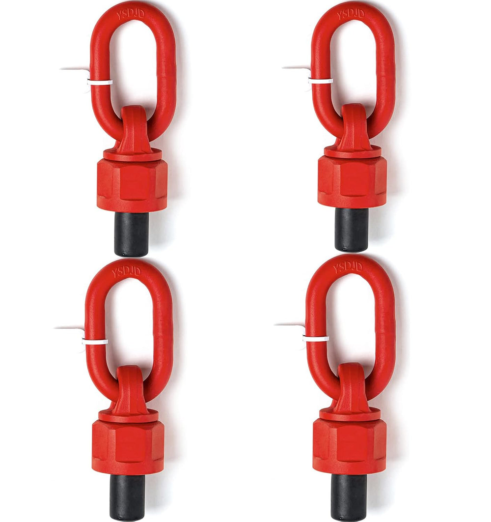 4pcs M20 x 38.1 3.15Ton-6.3Ton G80 Swivel Eye Bolt Alloy Steel Material 360ยฐ ...