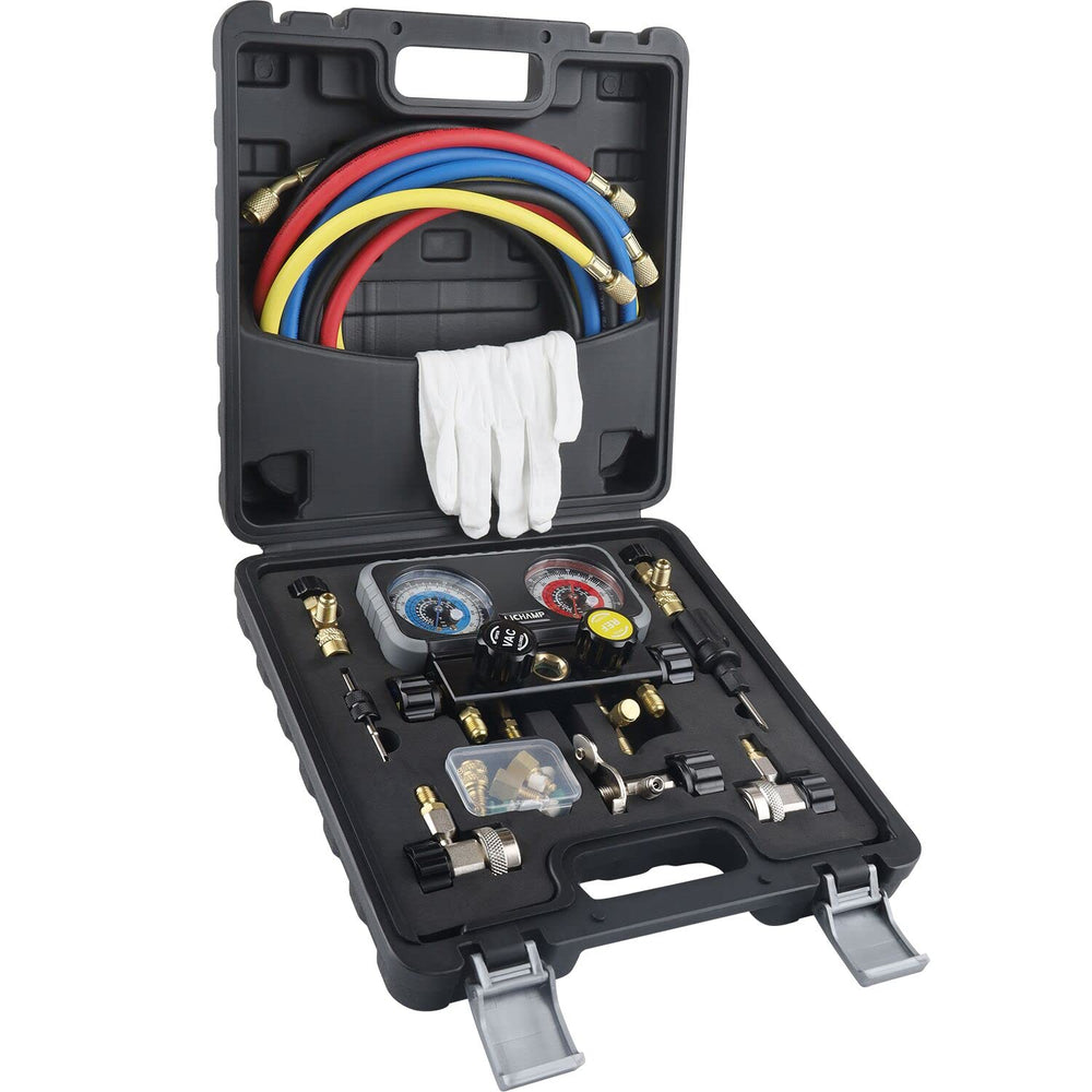 Lichamp HVAC R410A Manifold Gauge Set AC R134A, Freon R32 410A 134A Diagnosti...