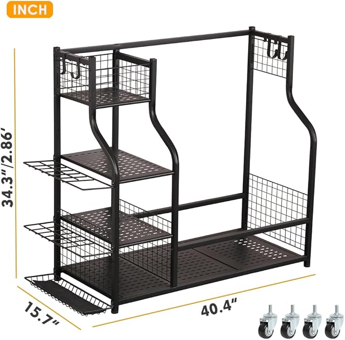 SNAIL Golf Bag Garage Storage Organizer Extra Large Size Golf Bag Rack Stand
