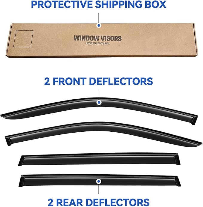 Window Visors Rain Guards for Honda Pilot 2016 2017 2018 2019 2020 2021 2022