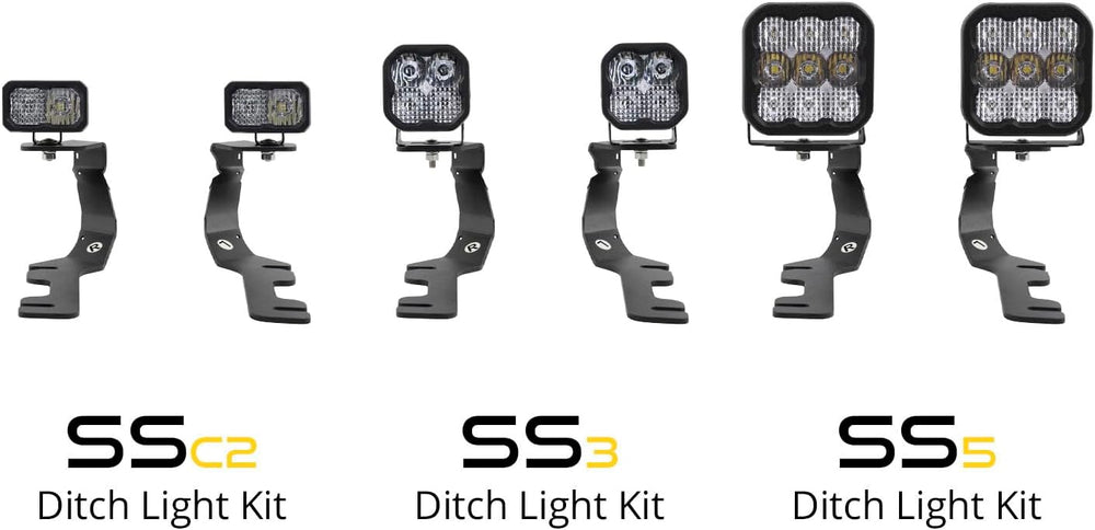 Diode Dynamics Stage Series Backlit Ditch Light Kit compatible with Ram 1500 ...