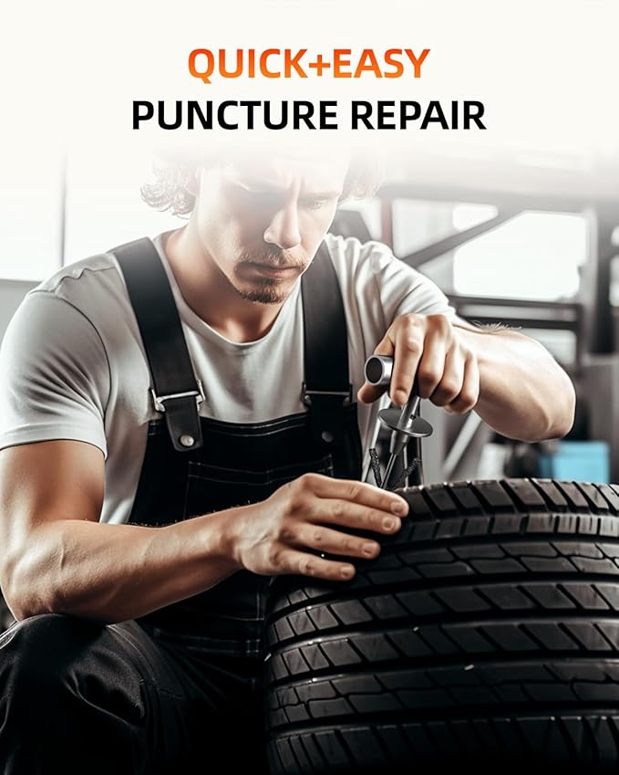 Flat Tire Repair Kit with Plug 68 Pcs
