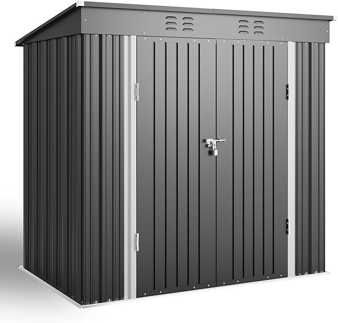 Bealife 6' x 4' Outdoor Storage Shed Clearance, Metal Outdoor Storage...