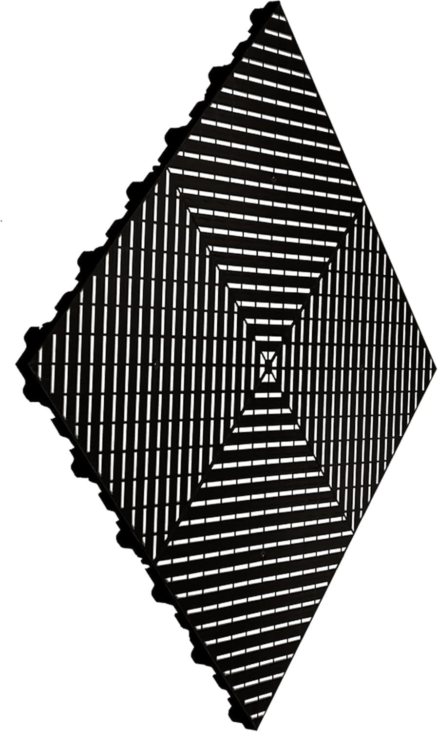 Swisstrax Ribtrax Smooth PRO Garage Floor Tiles, 15.75", Jet Black, 24-Pk