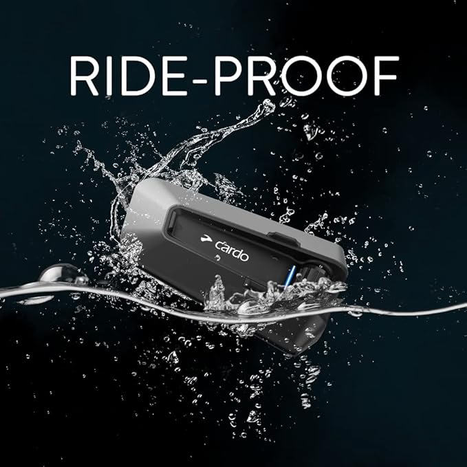 Cardo PACKTALK Edge Motorcycle Bluetooth Communication System Headset Intercom