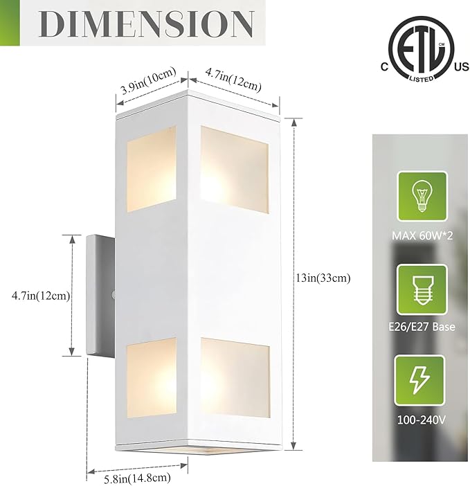 harriet Porch Lights Outdoor Modern (2 Pack)