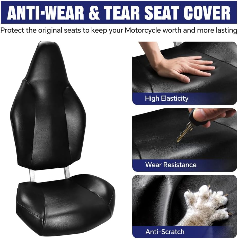 PIT66 Vinyl Seat Covers Set Fit Polaris RZR 570 800 900 & ACE 2012-2018 |...