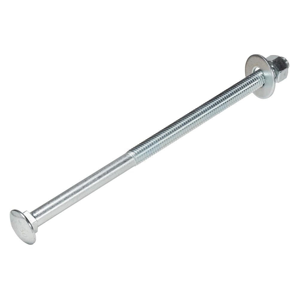 1/2" x 10" (25 Pack) Zinc Carriage Bolt Kit, Grade 307A by Makers Bolt