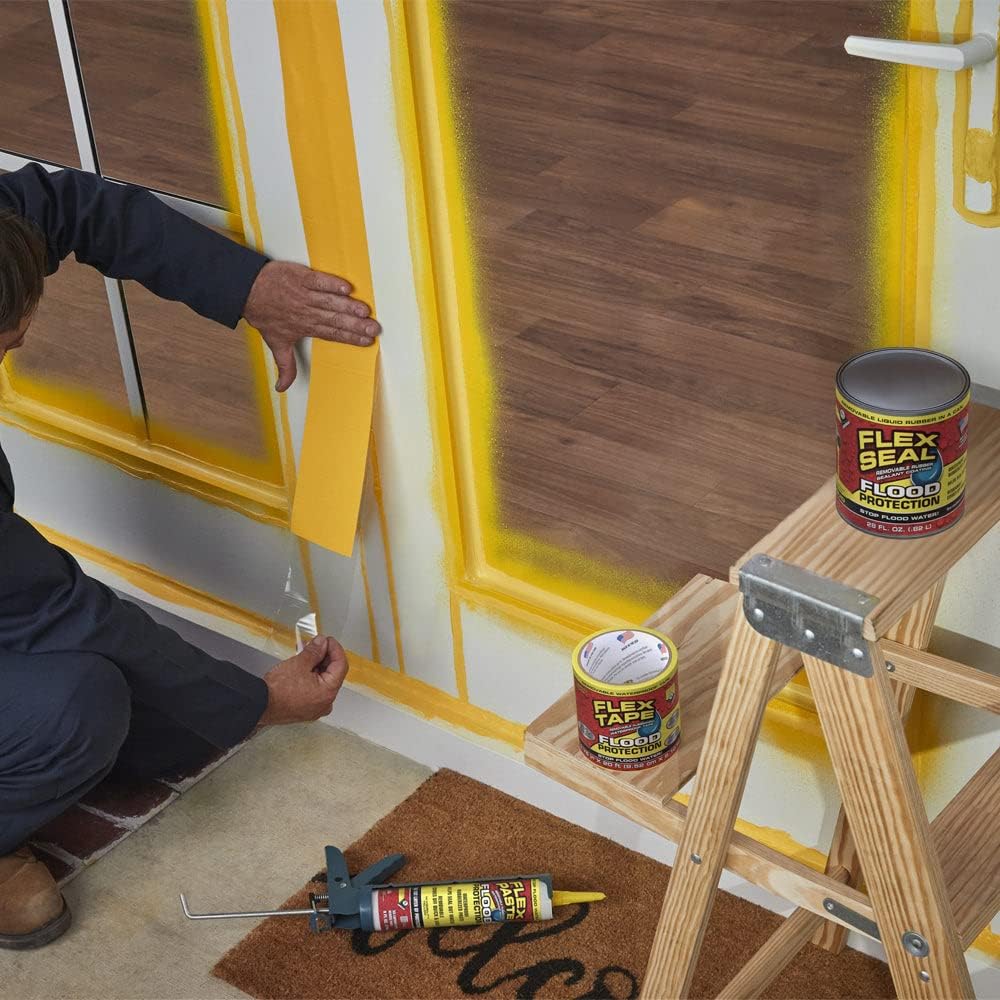 Flex Tape Flood Protection, 3.75 in x 50 ft, MAX, Waterproof Rubberized Tape,...