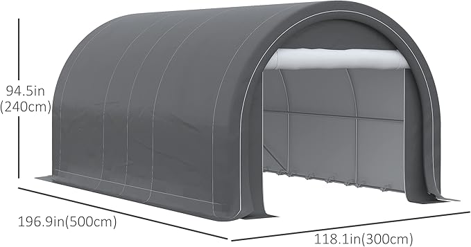 Outsunny 10' x 16' Carport, Heavy Duty Portable Garage Storage Tent