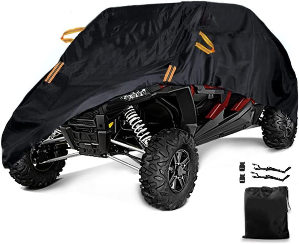 UTV Cover Waterproof Heavy Duty 4-6 Seater Cover Black Oxford Cloth Protectio...