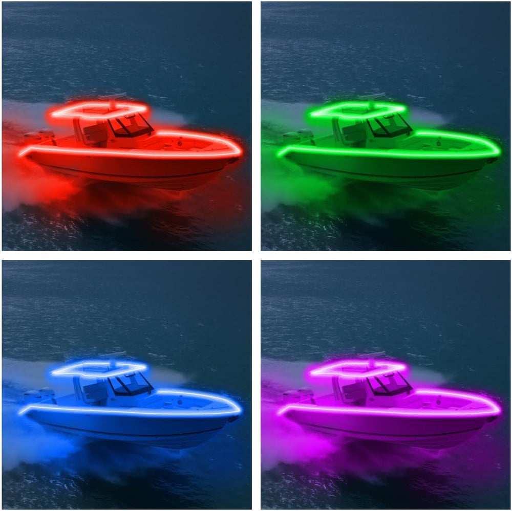Boat Strip Lights Waterproof 32.8FT, 12v RGB Marine Pontoon Boat Lights